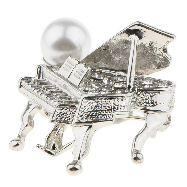 Broche de piano jinwen 1 pieza decoración ropa joyería mujer plata