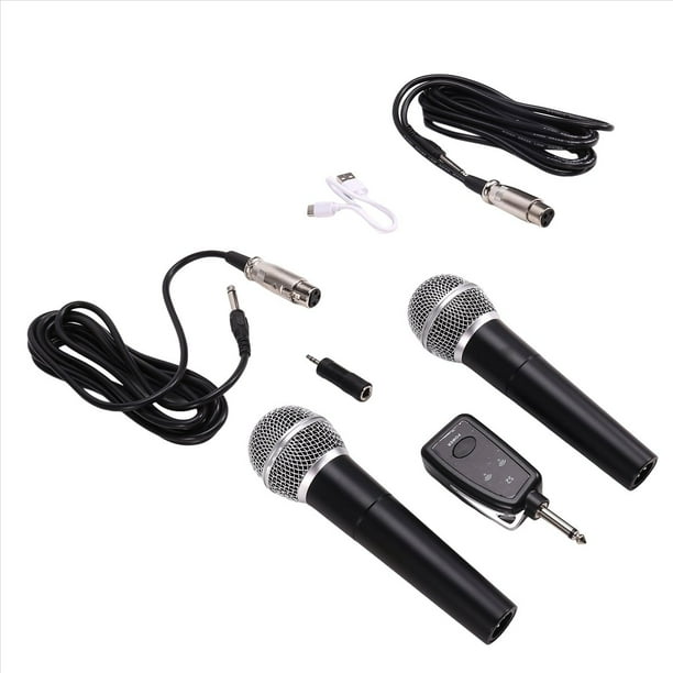 Micrófono Dinámico de Mano, Micrófono de Karaoke con Receptor para Club de Bodas