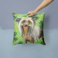 thumbnail image 2 of Carolines Treasures BB9833PW1414 Chinese Crested St Patricks Fabric Decorative Pillow  14Hx14W multicolor, 2 of 4