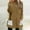 Brown, variant on Womens Fleece Warm Winter Clothes Casual Long SLeeve Baggy Tunic Tops Oversize Color Block Pullover for 2024 Going Out