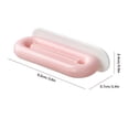 thumbnail image 2 of Wall Mounted Toothpaste Squeezer Dispenser, Waterproof Drill Free Toothbrush Holder and Storage Rack, Colorful Bathroom Vanity Organization Accessory, White, 2 of 2