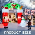 thumbnail image 4 of 8ft Christmas Inflatable Santa Claus Snowman Rainbow Archway Decorations with Build-in LEDs, Holiday Inflatables Decorations for Party Indoor, Outdoor, Lawn, Garden Decor, 4 of 8
