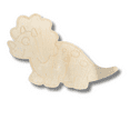 thumbnail image 2 of Unfinished Wood Etched Triceratops Shape 12" / 1/4", 2 of 2