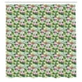 thumbnail image 3 of Ambesonne Tropical Shower Curtain, Plants of Hawaiian Flora, 69"Wx84"L, Green Magenta Pale Pink, 3 of 5