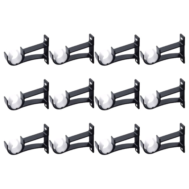 Matsuzay Estilo moderno del soporte de barra de ventana resistente de aluminio para la decoración del hogar 2. - Está hecho de aleación de Sombras de ventana negro 12 piezas