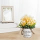 thumbnail image 4 of Planta artificial en maceta para decoración del hogar | Arreglo floral realista de plástico en jarrón | Ramo rosa, naranja y amarillo para mesa, escritorio y estantería | Decoración de interiores de, 4 of 6