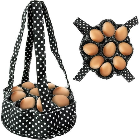 LANFENG Mini Egg Collecting Bag In Natural Colour With 9 Pouches Ideal For Easter Farmhouse Chicken Hen Duck Goose Egg