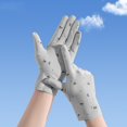 thumbnail image 6 of GHSOHS Gloves Floral Dot Short Lace Gloves Breathable Riding Sunscreen Wedding Gloves Sunblock Fingerless Bridal Wrist Glove Opera Evening Tea Party Mittens Winter Gloves for Women Grey Finger Gloves, 6 of 6