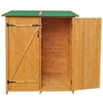 thumbnail image 4 of SESSLIFE Removable Shelves Vertical Cabinet Storage Shed 62.87 x 53.27 x 25.43, Natural Wood, 4 of 10