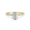 thumbnail image 3 of 4 Carat IGI Certified Oval Shape Lab Grown Diamond Engagement Ring | 14K Yellow Gold |Myra Secret Halo Diamond Ring | FG-VS1-VS2 Quality Friendly Diamonds, 3 of 4
