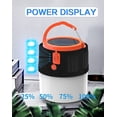 thumbnail image 4 of Linterna solar recargable negra, linterna LED USB de bolsillo para acampar al aire libre, lámpara portátil para tienda de campaña, luz de emergencia de seguridad, banco de energía, 4 of 5