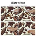 thumbnail image 4 of Nawypu  Coffee Beans Cup Theme Round Fitted Tablecloth Elastic Edge Waterproof Oil-Proof Table Cover Stain-Resistant Table Cloth Fits Round Tables, 4 of 7