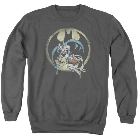 DC Comics Team Adult Crewneck Sweatshirt Charcoal