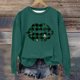 thumbnail image 4 of Blusas y camisas de manga larga con cuello redondo para niños Estampado del Día de San Patricio Estampados de manga larga Casual Suelto Forro polar para mayor calidez Sudadera con capucha de manga lar, 4 of 5