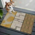 thumbnail image 3 of 2x3 Ft Entryway Area Rug, Beige Yellow Textured Kitchen Rug Runner Washable Floor Mat, Vintage Art Farmhouse Striped Non Slip Indoor Door Mat Throw Carpet for Bathroom Living Room Bedroom, 3 of 8
