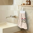 thumbnail image 3 of ZIATUBLE Christmas Owls Hanging Kitchen Towel Snowflakes Hanging Hand Dry Towels with Snap Button Hand Towels for Bathroom Set of 2 Breathable Dish Towels for Kitchen Decorative Tie Towel, 3 of 7