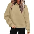 thumbnail image 2 of Diufon Womens Hoodies Tops Solid Color Padded Sweatshirts Long Sleeve Pullover Tops with Pockets, 2 of 6