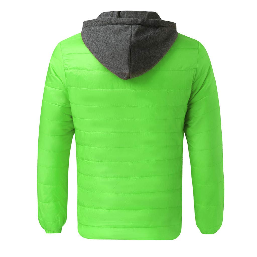 Hooded Down Jacket Winter Warm Hoodie Outwear Light Quality Packable Zipper Top Coat with Detachable Hat - image 4 of 6