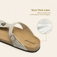 thumbnail image 3 of DREAM PAIRS Arch Support Thong Sandals for Women Casual Leather Flip Flops Dressy Slides with Soft Cork Footbed Adjustable Strap for Summer Beach Vacation, 3 of 8