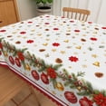 thumbnail image 6 of Christmas Holly Garland Rectangle Tablecloth,60x102 Inch,Stain‑Resistant Table Cover for Holiday Family Gathering, 6 of 7