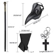 thumbnail image 2 of Máscara Plague Bird Doctor de piel sintética BUUFAN con capa y acceso., 2 of 7