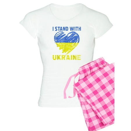 

CafePress - Ukrainian Lover I Stand With Ukraine Heart Pajamas - Women s Light Pajamas