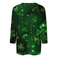 thumbnail image 4 of TrendVibe365 St Patricks Day Women Tops and Blouses Luck Shamrock Hat Paddy's Day Pullovers Crew Neck Holiday Shirts 3/4 Sleeve Gifts Tees Tops 2024 Soft Clothes, 4 of 5