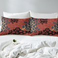 thumbnail image 3 of Retro Red Brown Leopard Duvet Cover King,Cheetah Print Bedding Set,Wild Animal Skin Texture Comforter Cover,Abstract Art Bed Sets with 2 Pillowcases, 3 of 5