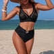 thumbnail image 5 of Tankini de moda para mujer, mono ajustado de color liso, traje de baño deportivo para surf, conjuntos de bikini, traje de baño de dos piezas para mujer, trajes de baño tankini para mujer, traje de bañ, 5 of 9