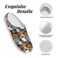 thumbnail image 5 of Daiia Happy Halloween2 Print Women’s Fuzzy Slippers Memory Foam Lightweight House Shoes Cozy Loafer Flannel House Shoes-40/41, 5 of 7