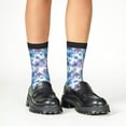 thumbnail image 4 of Rocae Icy Blue Snowflakes for Girls Boys Crew Socks,Children's Socks, Kids Socks, Toddler Socks: Daily Wear with Kids School Uniform, 4 of 5