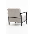 thumbnail image 5 of Leumius Storage Chair, Mid Century Modern Accent Chair with Solid Wood Frame, Upholstered Living Room Chairs with Waist Cushion, Reading Armchair for Bedroom Sunroom Grey, 5 of 9