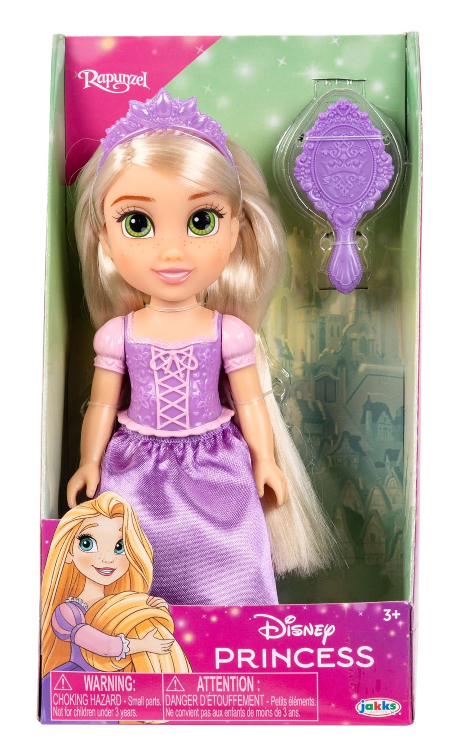 Disney Princess Petite Rapunzel Doll with Molded Bodice and Brush