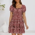 thumbnail image 3 of fvwitlyh Blazer Dress Women's Casual Skirt Boho Mexican Peasant Dresse Plus Size XXL Dress, 3 of 5