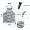 thumbnail image 7 of Gray Christmas Tree Pattern Kids Aprons for Girls and Boys,Adjustable Neck Strap Toddler Aprons for Kids Cooking Baking, 7 of 7