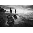 thumbnail image 2 of Zhang, Yan 24x17 Black Ornate Wood Framed with Double Matting Museum Art Print Titled - Three Sisters Beach, 2 of 4