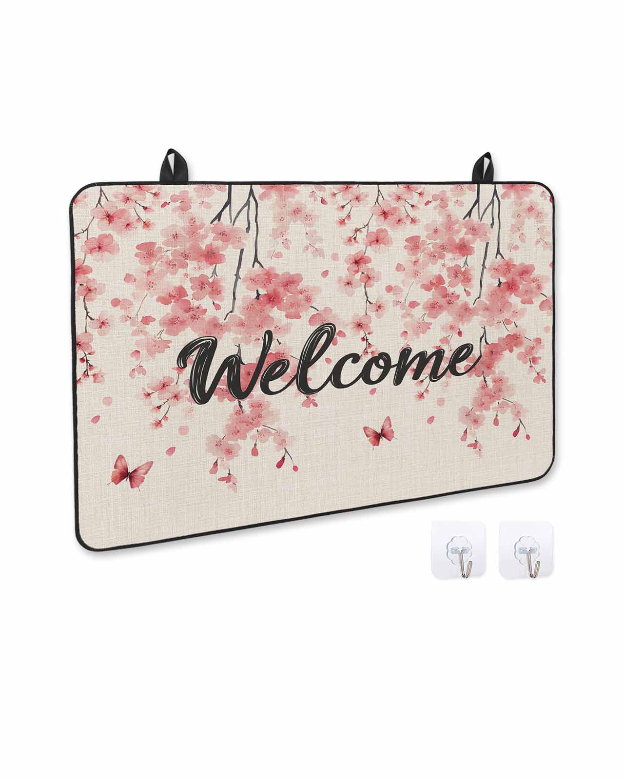 nqOlkjepod Large Induction Cooktop Protector Mat 24"x21", Pink Floral Stove Top Covers for Electric Stove, Spring Pastoral Botanical Blossom Retro Stove Burner Cover Mats, Glass Top Stove Cover