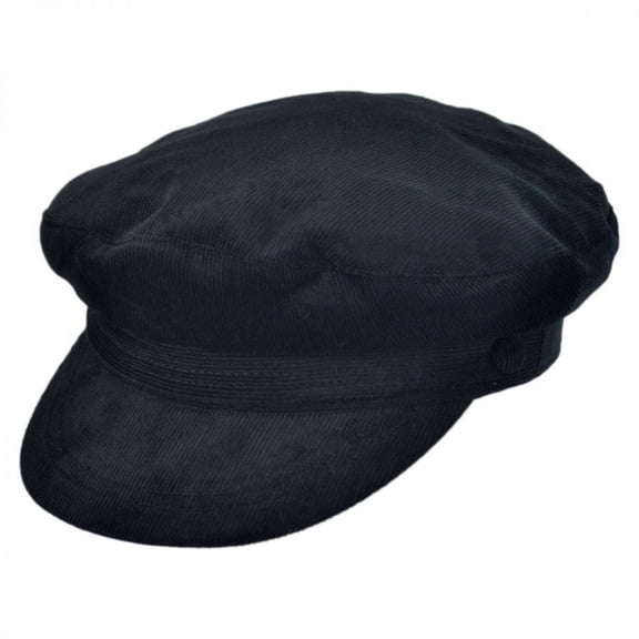 Corduroy Fiddler's Cap - S - Black