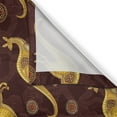 thumbnail image 3 of Ambesonne Australia Kitchen Curtains, Dotted Kangaroos Pattern, 55"x45", Dark Yellow and Maroon, 3 of 3