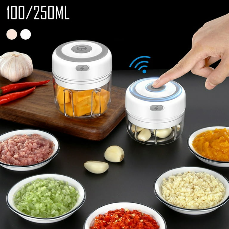 BUTORY Electric Mini Garlic Chopper Cordless Vegetable Masher Portable  Small Food Chopper, Ginger Slicer, Cheeses Chopper Masher Kitchen  Tools，nuts Mincer/grinder, Baby Food Maker 
