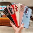 thumbnail image 6 of for Samsung Galaxy A34 Luxury Electroplated Cute Love Heart Phone Case for Women Full Camera Protection Soft Silicone Anti-Fingerprint Shockproof Cover Bumper for Samsung A34 5G (Pink), 6 of 6