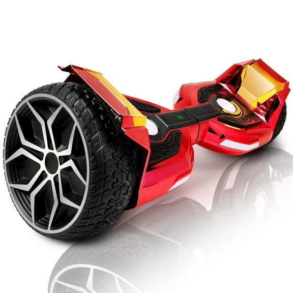 Emaxusa Off Road Hoverboards 8.5 inch Wheel with Bluetooth Speakers and LED Lights, All Terrain Self Balancing Scooter for Adults and Kids, UL Safety Certified (Red)
