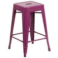 thumbnail image 1 of Bowery Hill Tabouret 24" en Métal Violet, 1 of 1