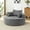 Gray, variant on Eyisean 55''W Corduroy Oversized Round Chaise Lounge Chair Indoor, Upholstered Boneless Deep Seat Floor Sofa Chair with Pillow, No Assembly Required, Single Sofa Armchair for Living Room