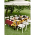 thumbnail image 3 of Outdoor Tablecloth with Umbrella Hole and Zipper, Sheep Sunflower Rectangle Table Cloth 60x102 Inch Waterproof Tablecloth, Country Red Farm Barn Spring Flowers Picnic Table Cover for Patio Camping, 3 of 7