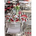 thumbnail image 4 of Outdoor Tablecloth with Umbrella Hole and Zipper, Plaid Gnomes Christmas Round Table Cloth 54 Inch Waterproof Tablecloth, Xmas Ball Gifts Snowflake Picnic Table Cover for Patio Camping, 4 of 7