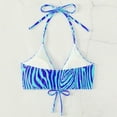 thumbnail image 4 of ZQGJB Women Leopard Bikini Top Only - Supportive Swimsuit Top Adjustable Strap Large Bust Bathing Suit Top 2025 Cut Out Twist Swim Top(Blue,S), 4 of 4