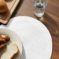 thumbnail image 3 of Pure White Round 13 Inch Placemats Set of 6, Simple Solid Color HeatResistant Non Slip Place Mats for Dining Table, Wipeable Braided Kitchen Table Mats for Housewarming, 3 of 9