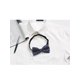 thumbnail image 5 of CORBATA DE LUCES para hombres con lunares, corbata preatado para bodas y negocios en azul marino y blanco, 5 of 5