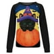 thumbnail image 4 of Tops casuales de cuello redondo de manga larga con estampado de Halloween para mujer Pompotops FGAJ4313, 4 of 4